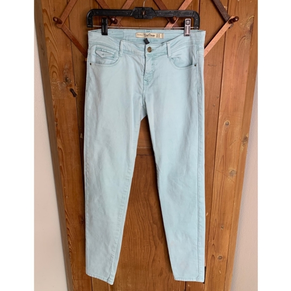 Zara mint green core denim slim fit skinny jeans Size 6 - Picture 2 of 10